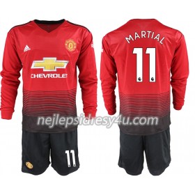 Fotbalový Dres Manchester United MARTIAL 11 Dětské Domácí 2018/19 Dlouhý Rukáv